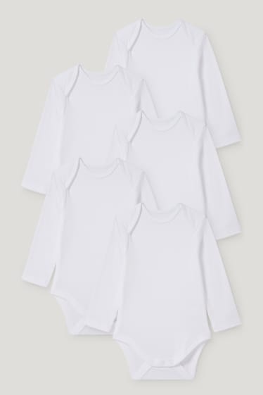 Miminka holky - Multipack 5 ks - body pro miminka - bílá
