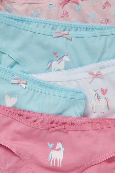 Toddler Girls - Confezione da 6 - unicorno - slip - turchese