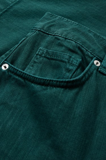 Online exclusive - CLOCKHOUSE - trousers - high waist - wide leg - dark green