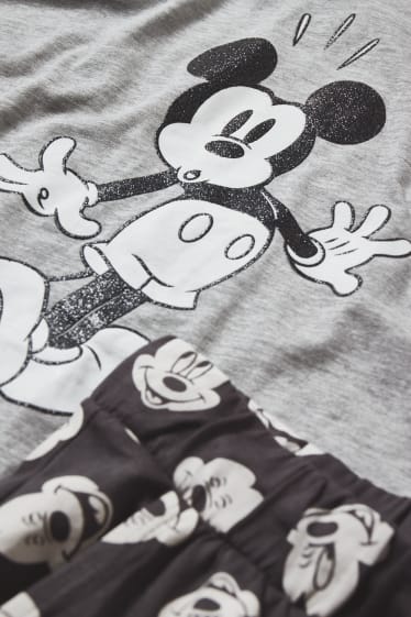 Dames - Pyjama - Mickey Mouse - licht grijs-mix