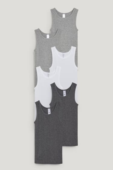 Kids Girls - Multipack of 6 - vest - white / gray
