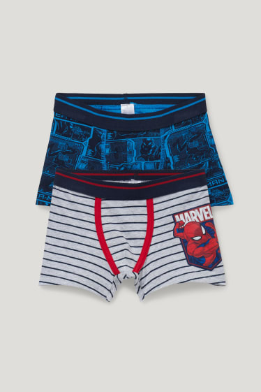 Niños - Pack de 2 - Spider-Man - boxers - azul oscuro