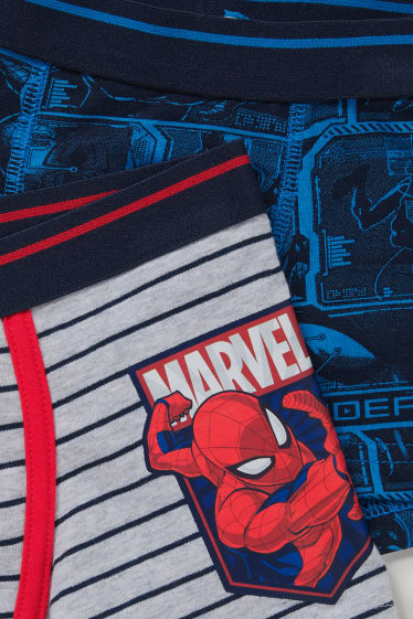 Niños - Pack de 2 - Spider-Man - boxers - azul oscuro