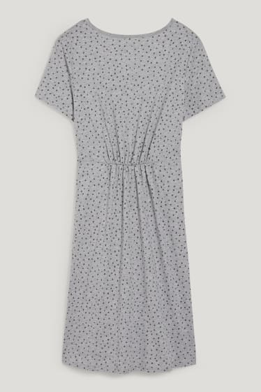 Women - Nursing nightdress - patterned - light gray-melange