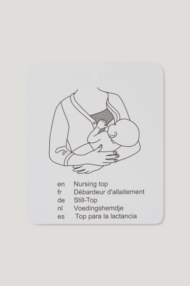 Femei - Cămașă de noapte pentru alăptare - cu model - roz