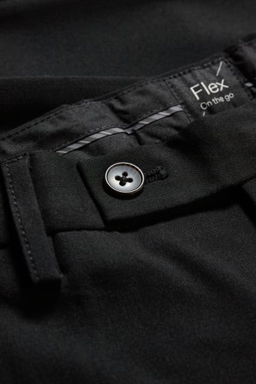 Hommes - Pantalon de costume - body fit - Flex - LYCRA® - noir