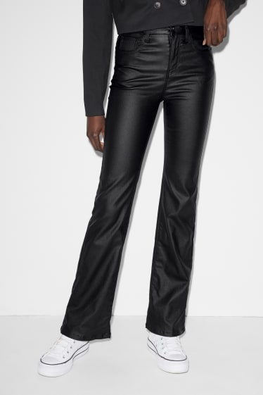 Clockhouse niñas - CLOCKHOUSE - pantalón - high waist - flared - negro
