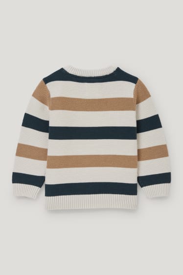 Baby Boys - Maglione per neonati - a righe - beige melange