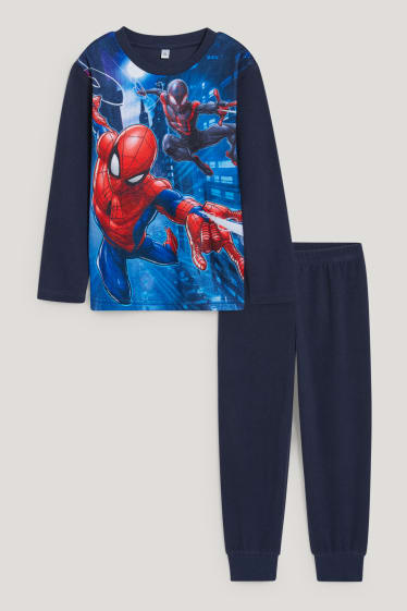 Mali chłopcy - Spider-Man - piżama z polaru - 2 części - ciemnoniebieski