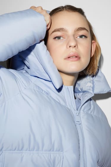 Clockhouse Girls - CLOCKHOUSE - quilted jacket with hood - light blue
