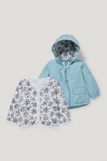 Baby Girls - 2-in-1-babyjas met capuchon - lichtblauw