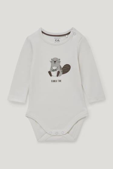 Baby Boys - Babyoutfit - 3-delig - crème wit