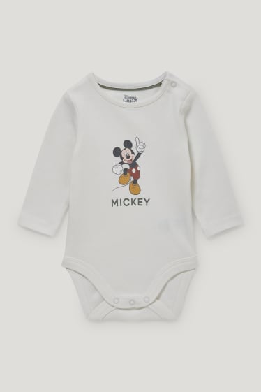 Bébé garçons - Mickey Mouse - ensemble bébé - 3 pièces - blanc crème