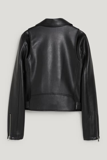 Clockhouse Girls - CLOCKHOUSE - biker jacket - faux leather - black