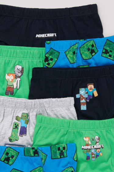 Toddler Boys - Multipack 7 buc. - Minecraft - chiloți - negru