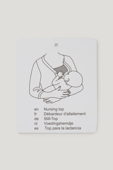 Femei - Pijama pentru alăptare - cu buline - albastru deschis