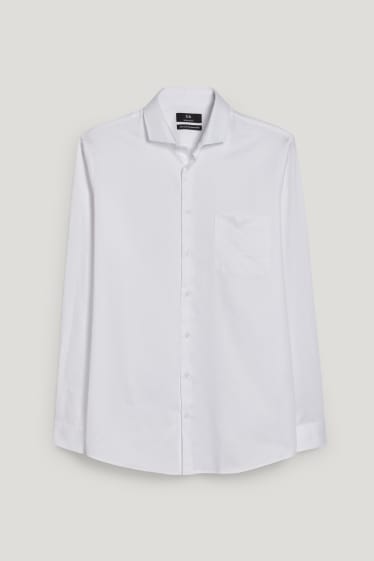 Herren - Businesshemd - Regular Fit - Cutaway - weiß