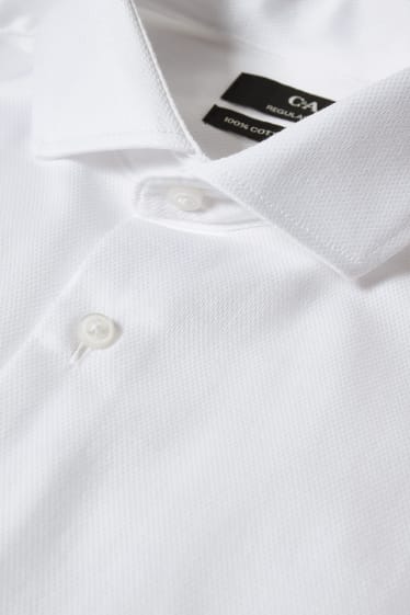 Herren - Businesshemd - Regular Fit - Cutaway - weiß