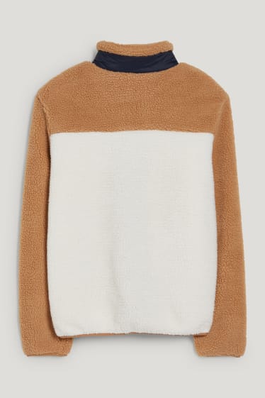 Clockhouse homme - CLOCKHOUSE - veste en peluche - blanc crème
