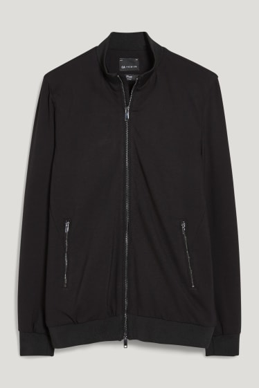 Hombre - Sudadera con cremallera - Flex - LYCRA® - negro