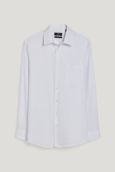 Uomo - Camicia business - regular fit - collo all'italiana - bianco