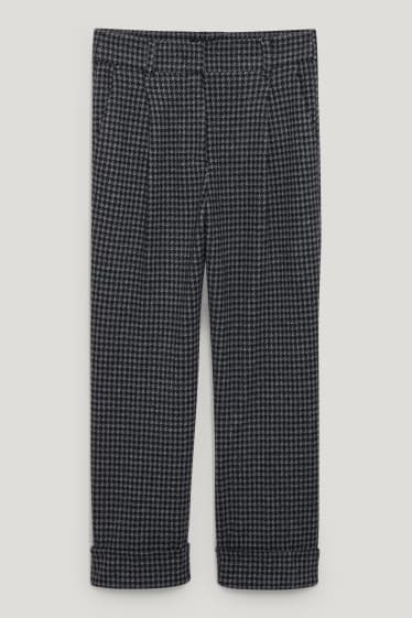 Donna - Pantaloni - vita media - tapered fit - grigio scuro