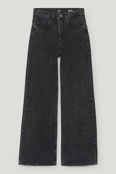 Femei - Loose fit jeans - talie înaltă - LYCRA® - denim-gri