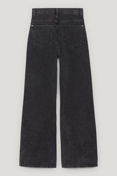 Femei - Loose fit jeans - talie înaltă - LYCRA® - denim-gri