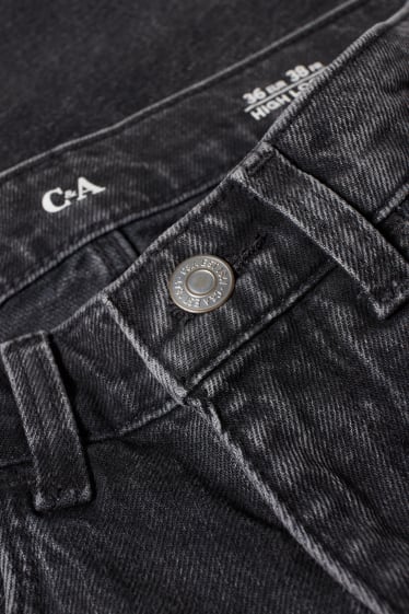 Femei - Loose fit jeans - talie înaltă - LYCRA® - denim-gri