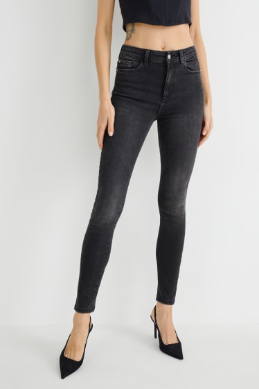 Dona - Skinny jeans - cintura alta - LYCRA® - texà gris fosc