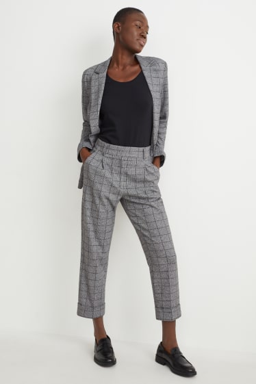 Femmes - Blazer - relaxed fit - à carreaux - gris / noir