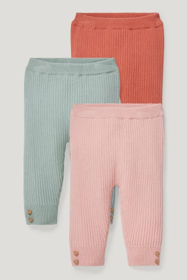 Bébé filles - Leggings en maille pour bébé - corail