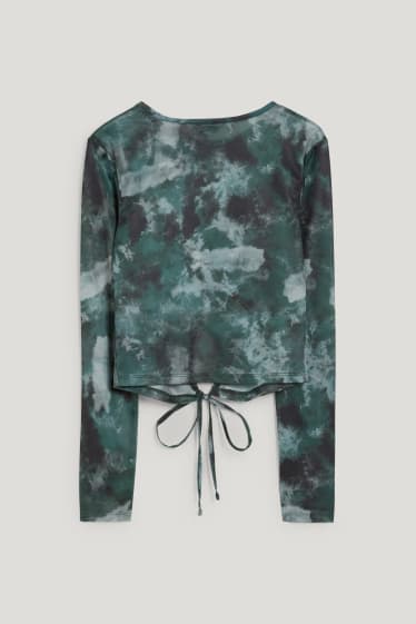 Clockhouse Girls - CLOCKHOUSE maglia a maniche lunghe - taglio corto - verde scuro