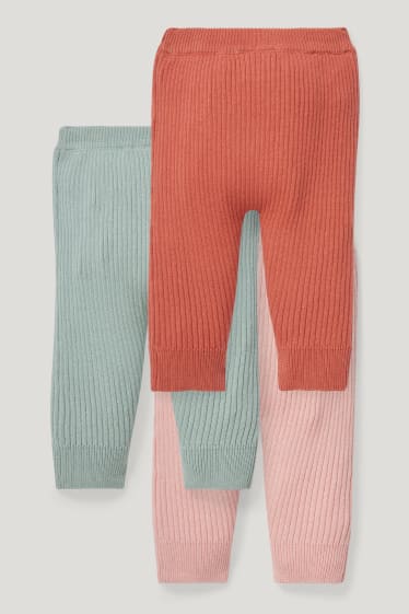 Bébé filles - Leggings en maille pour bébé - corail