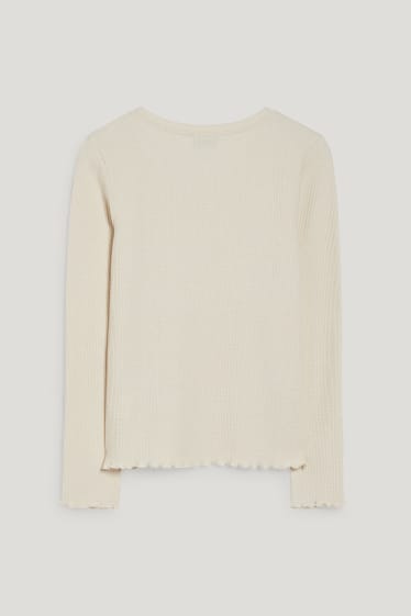 Women XL - CLOCKHOUSE - long sleeve top - light beige