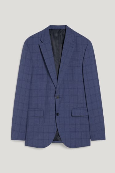 Men - Mix-and-match tailored jacket - regular fit - check - dark blue