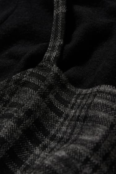 Filles - Ensemble - pullover à capuche et salopette - 2 pièces - noir