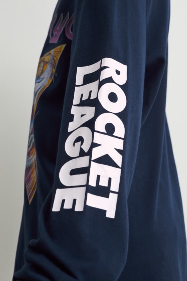 Bambini: - Rocket League - maglia a maniche lunghe - blu scuro
