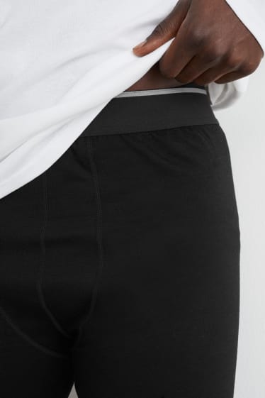 Hommes - Caleçon long doublé - THERMOLITE® - LYCRA® - noir