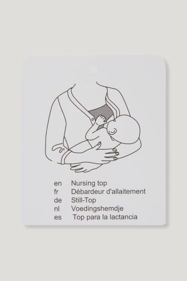 Donna - T-shirt per allattamento - tortora