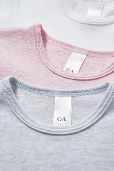 Bambine: - Confezione da 3 - maglietta intima - rosa / azzurro