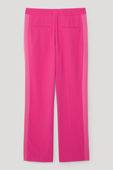 Women - Trousers - high waist - straight fit - pink