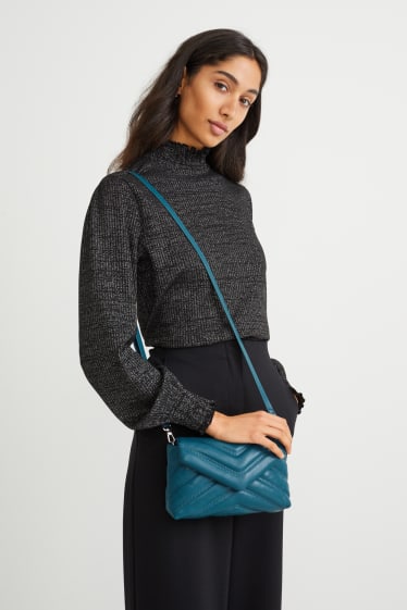 Donna - Borsa a tracolla piccola - similpelle - verde