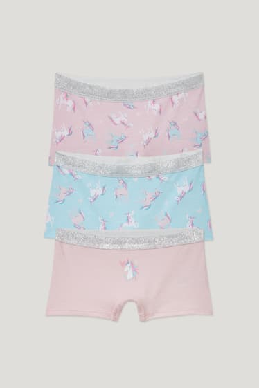 Toddler Girls - Multipack 3 buc. - unicorn - boxeri - roz