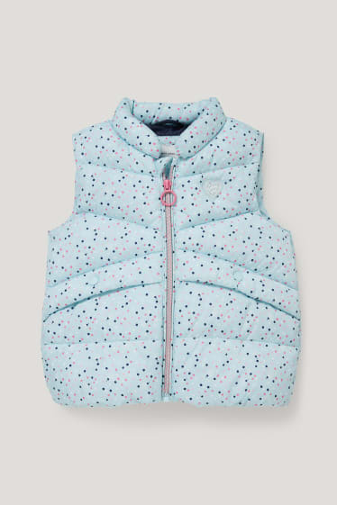 Toddler Girls - Gilet trapuntato - pois - azzurro