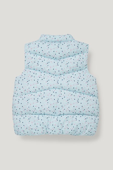 Toddler Girls - Gilet trapuntato - pois - azzurro