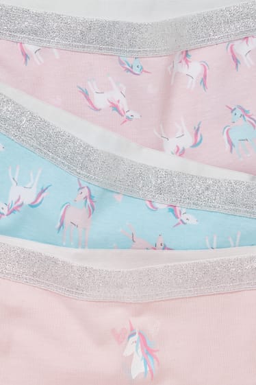 Toddler Girls - Multipack 3er - Einhorn - Boxershorts - rosa