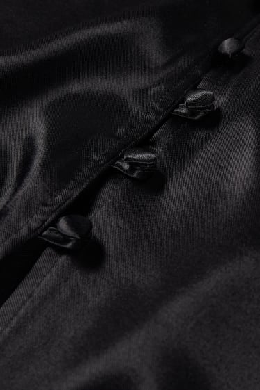 Damen - Satin-Rock - schwarz