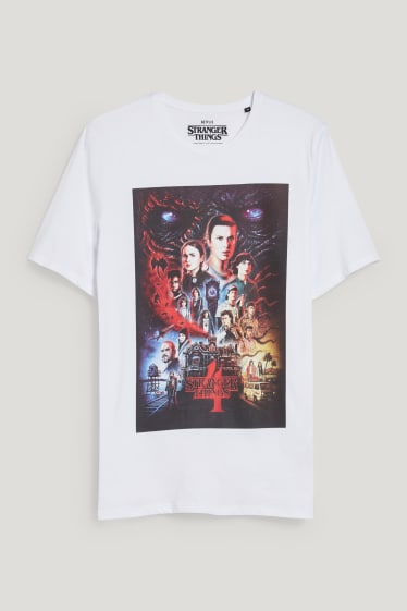 Clockhouse homme - CLOCKHOUSE - T-shirt - Stranger Things - blanc