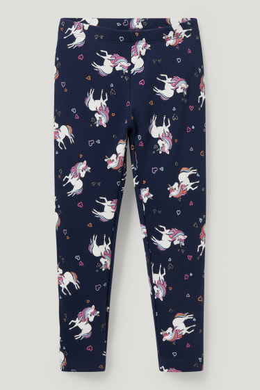 Toddler Girls - Einhorn - Thermoleggings - dunkelblau